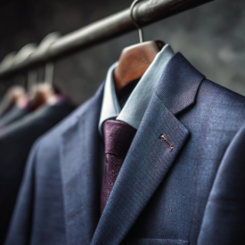 detailny záber novovyčisteného oobleku